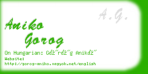 aniko gorog business card